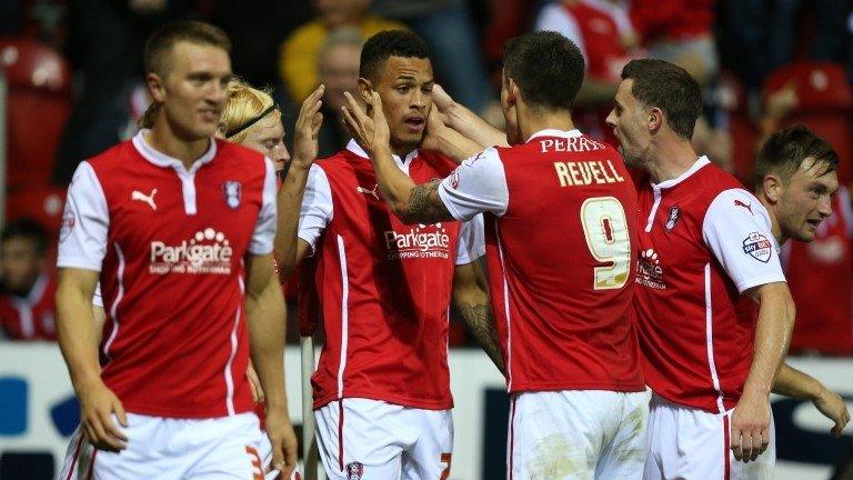 Rotherham United celebrate