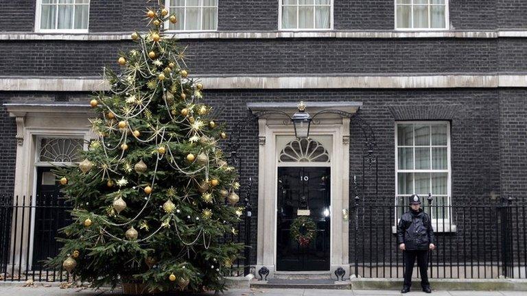 Christmas tree outside Downing Street