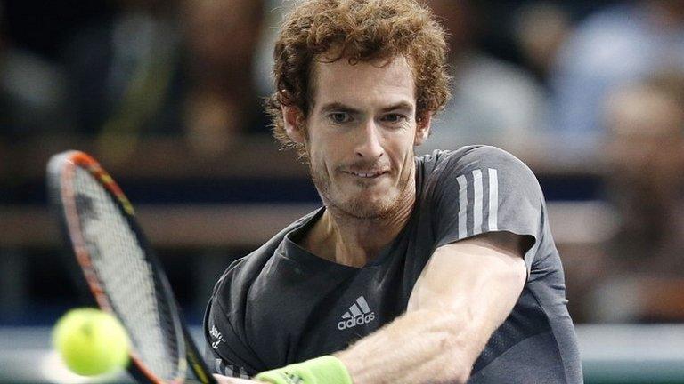 Andy Murray at the Paris Masters