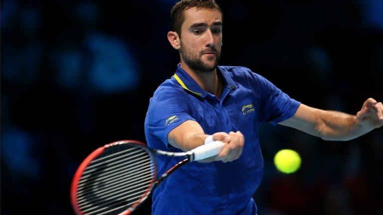 Marin Cilic hits a return