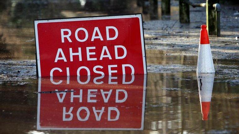 Road closed sign