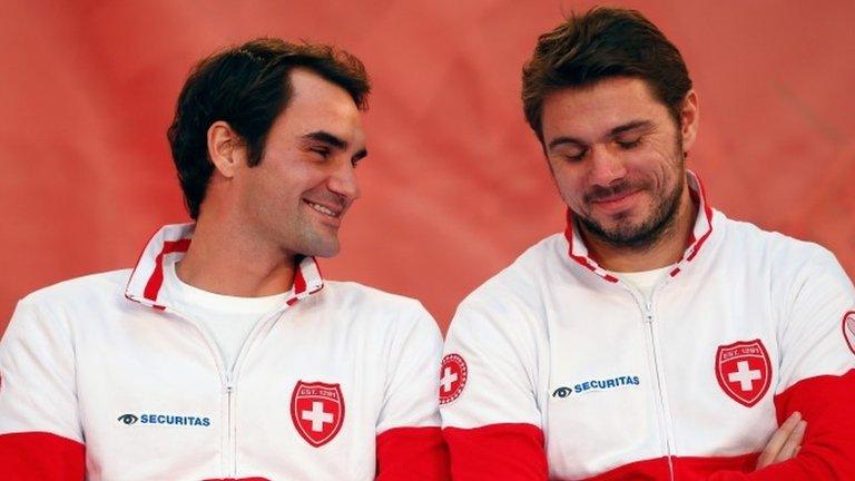 Roger Federer and Stanislas Wawrinka