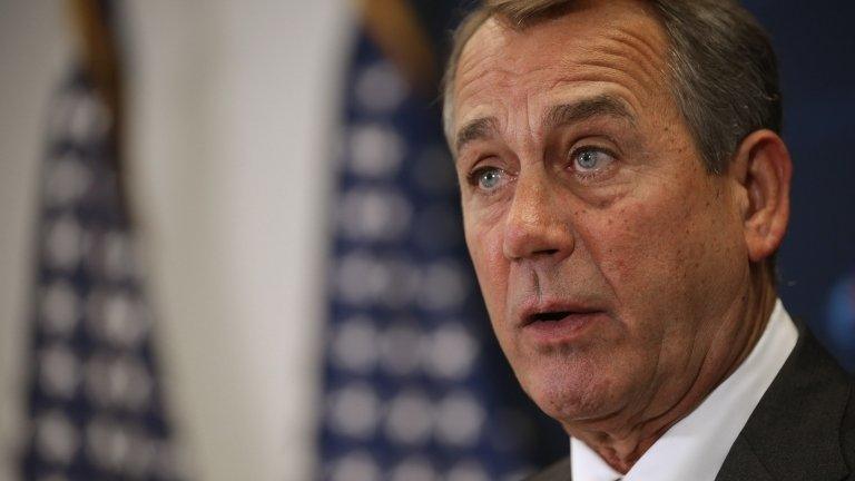 Speaker of the House John Boehner appeared in Washington, DC, on 18 November 2014