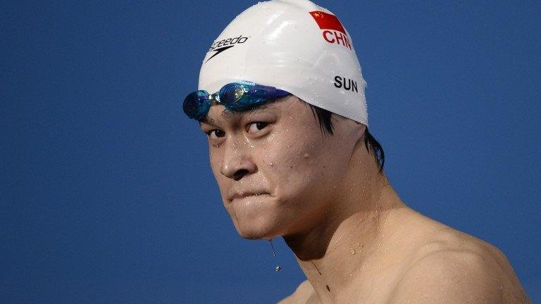 Chinese swimmer Sun Yang competes in Barcelona in 2013