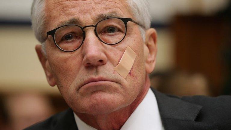 US Defense Secretary Chuck Hagel in Congress, 13 November