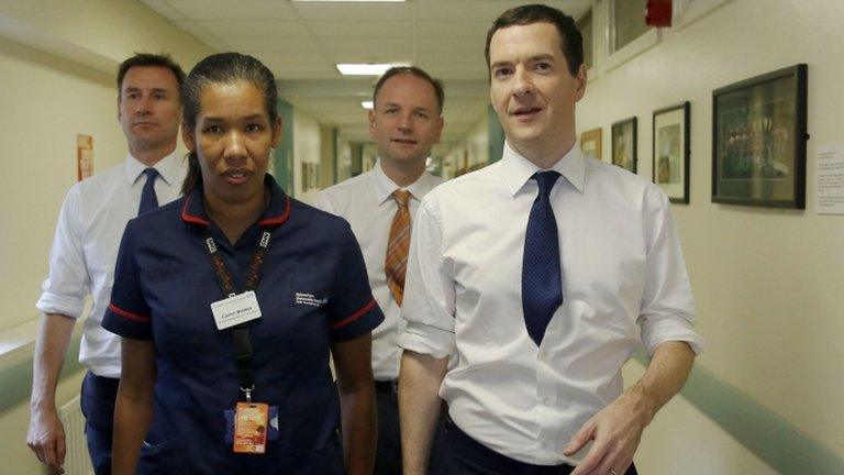 George Osborne visiting Homerton University Hospital on 30 Nov