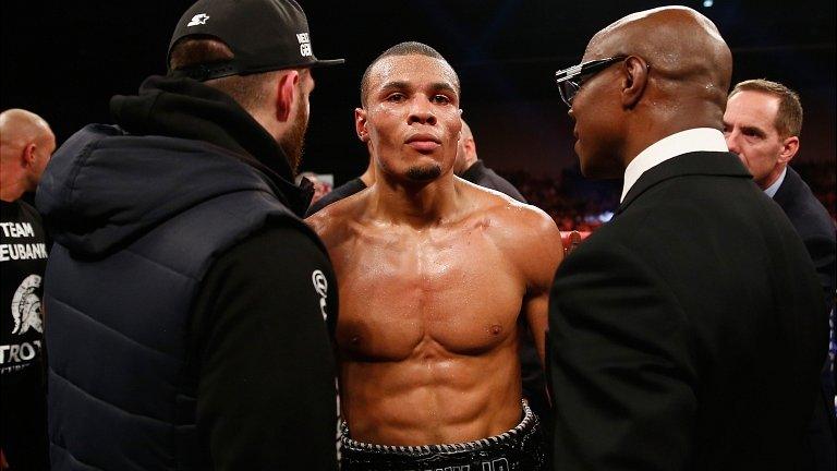 Chris Eubank Junior with his father (right)