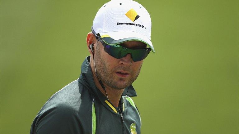 Michael Clarke of Australia during Australian nets session at Adelaide Oval. 8 Dec 2014