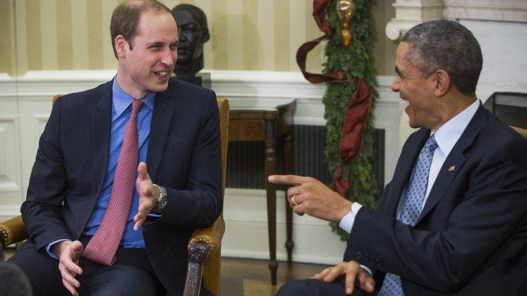 Prince William and President Obama