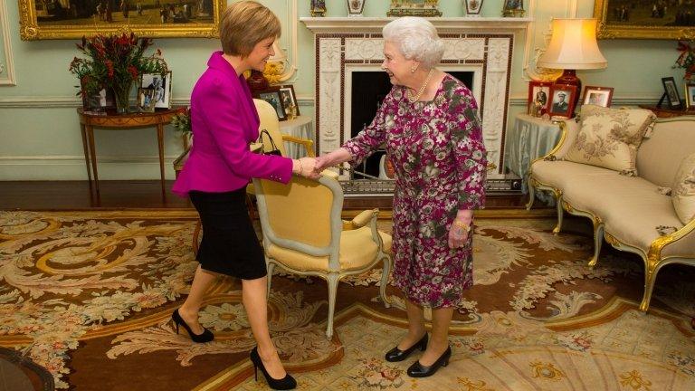 Nicola Sturgeon and Queen