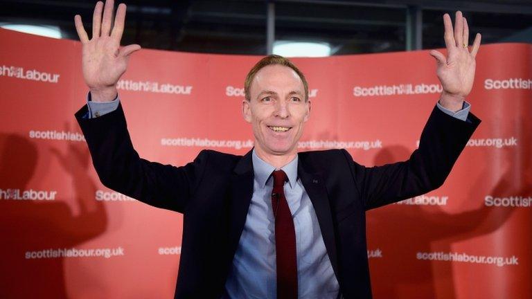 Jim Murphy celebrates his win