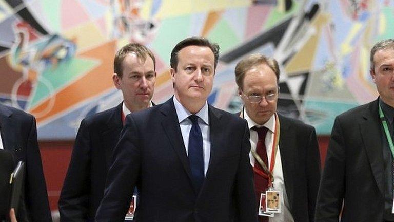 David Cameron at an EU summit