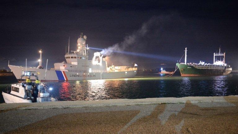 Migrants on the Ezadeen in Corigliano, Italy, 2 Jan