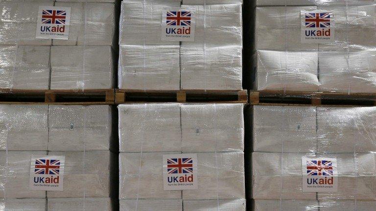 UK aid boxes