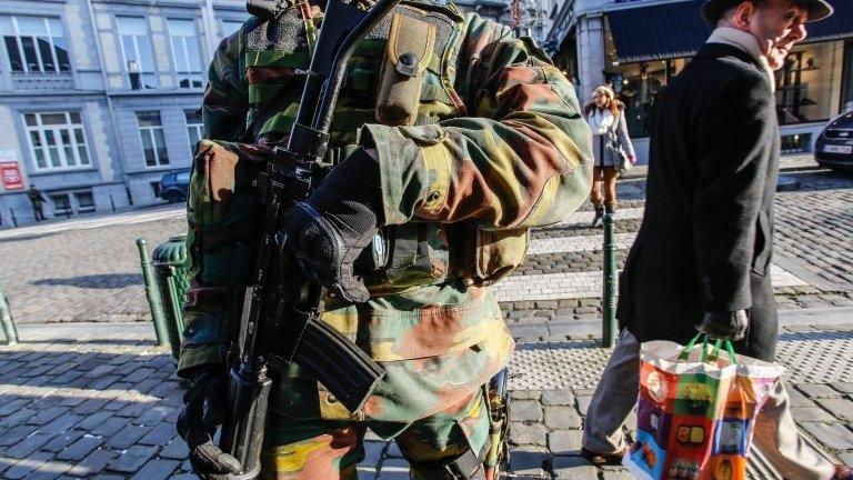 Soldier in Brussels, 17 January 2015