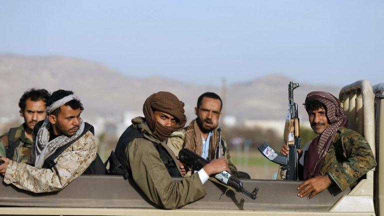 Shia Houthi rebels in Sanaa, 22 January