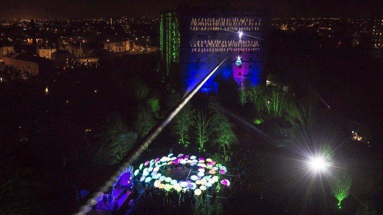 High-wire stunt over Bristol