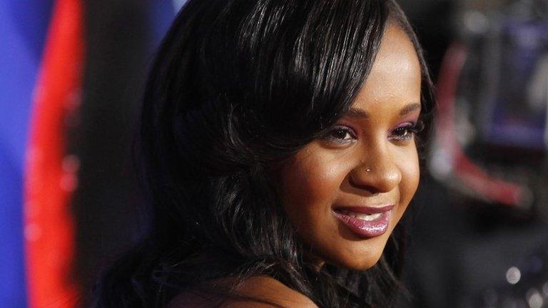 Bobbi Kristina Brown, daughter of the late singer Whitney Houston, poses at the premiere of "Sparkle" in Hollywood, California, in this file photo taken 16 August 2012