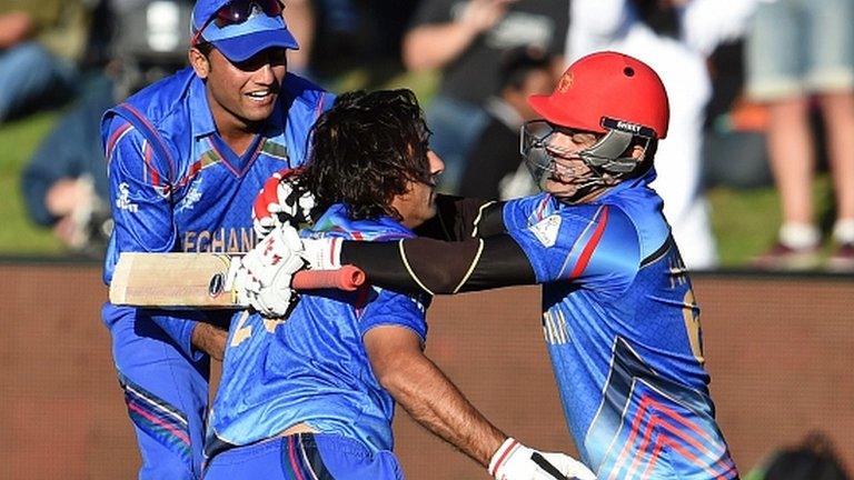 Afghanistan celebrate victory