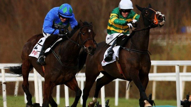 Jezki, right, has been beaten twice by Hurricane Fly this season