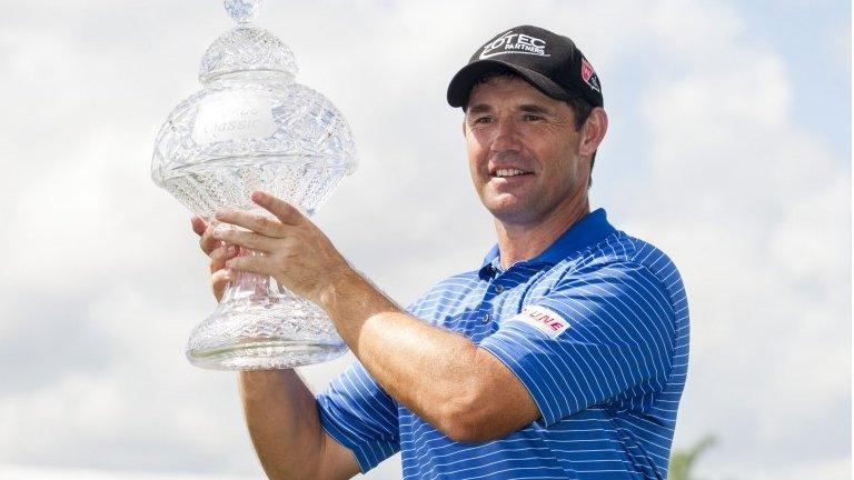 Padraig Harrington with the trophy