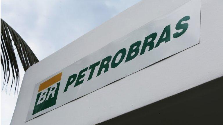 A Petrobras sign in Brazil