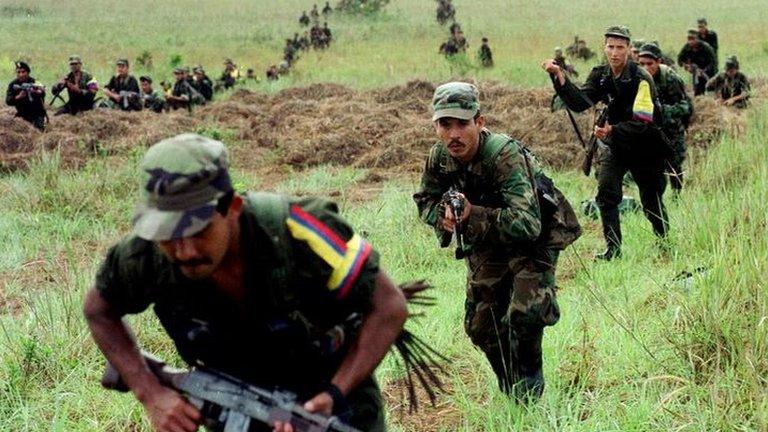 Farc rebels, August 2001