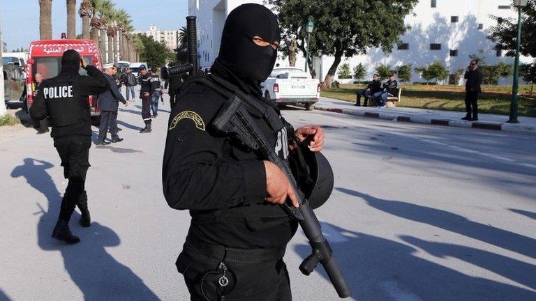 Tunisian security officer and policeman