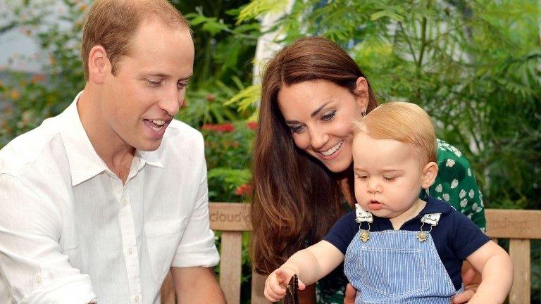 The Duke and Duchess of Cambridge with Prince George