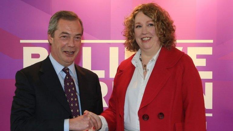 Nigel Farage and Harriet Yeo