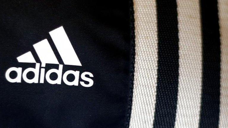 Adidas logo and stripes