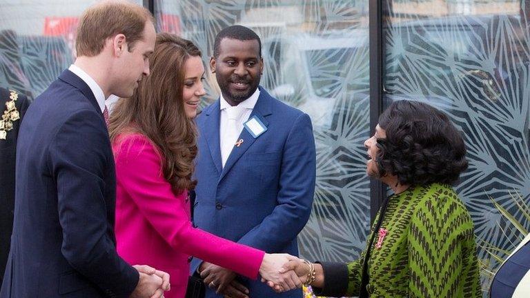 The Duke and Duchess of Cambridge meet Baroness Lawrence