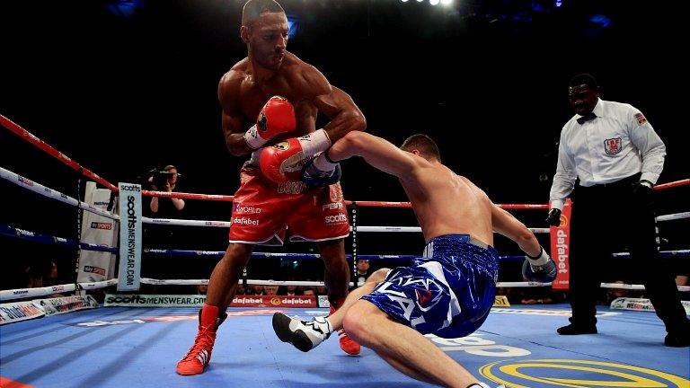 Kell Brook knocks down Jo Jo Dan