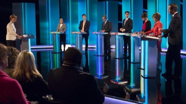 Party leaders at debate