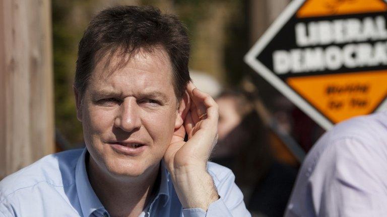 Nick Clegg campaigning in Surbiton