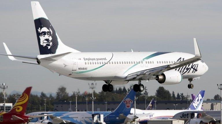 An Alaska Airlines plane, 4 October 2013