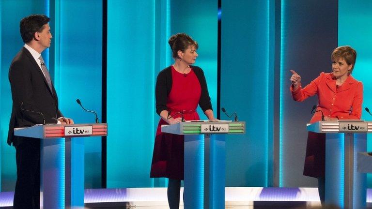 Ed Miliband, Leanne Wood and Nicola Sturgeon