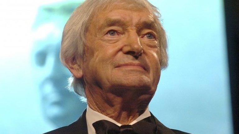 A file picture dated 5 February 2007 shows Australian cricket legend Richie Benaud giving a speech at the 2007 Allan Border Medal ceremony in Melbourne, Australia