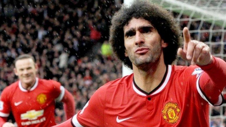 Manchester United midfielder Marouane Fellaini