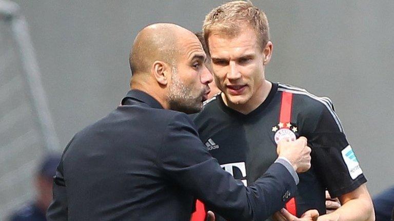 Pep Guardiola and Holger Badstuber