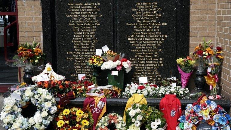 Floral tributes at Valley Parade