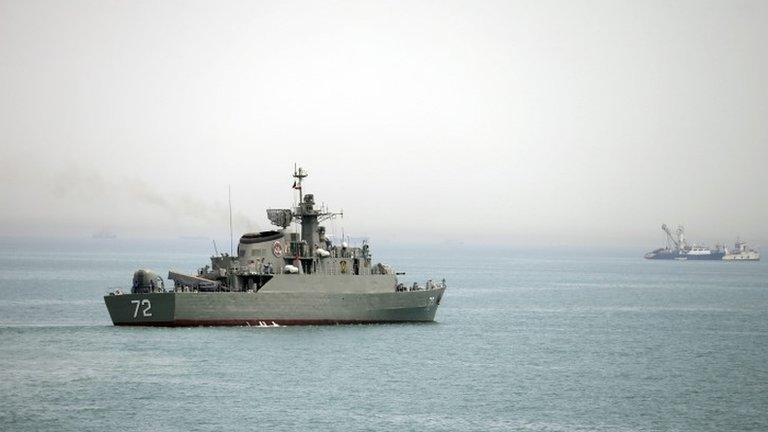 An Iranian warship in the Straits of Hormuz (file pic)