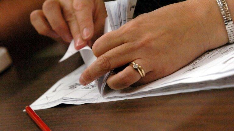 Counting at an election