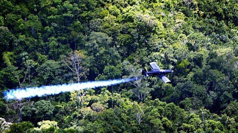 Colombian police fumigation plane