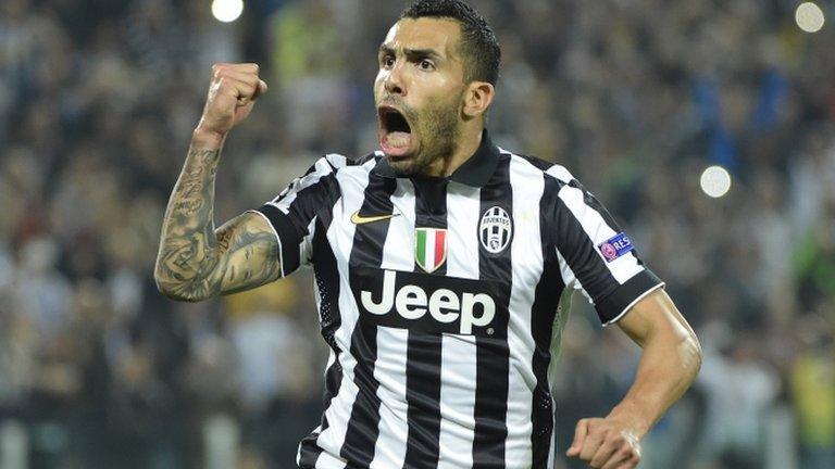 Juventus striker Carlos Tevez