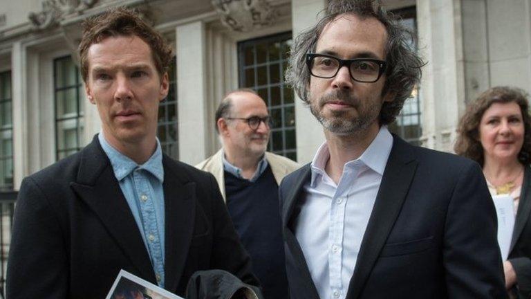 James Rhodes (right) and Benedict Cumberbatch