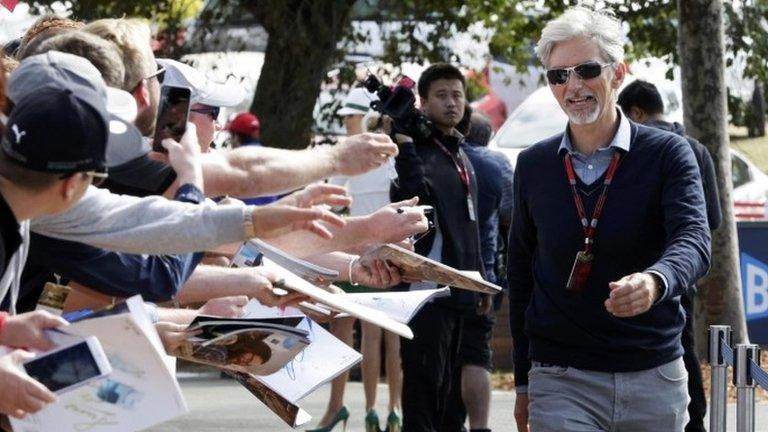 Damon Hill in Melbourne