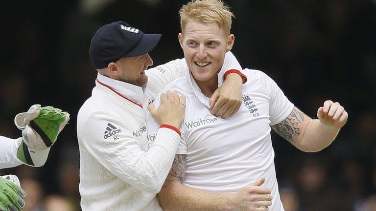 Ben Stokes celebrates