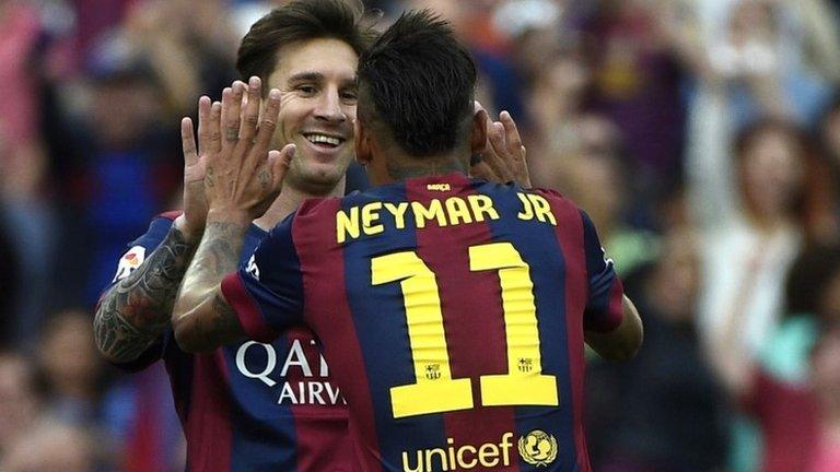 Lionel Messi and Neymar