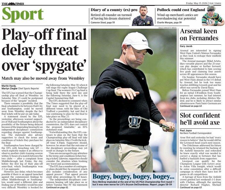 The Times back page